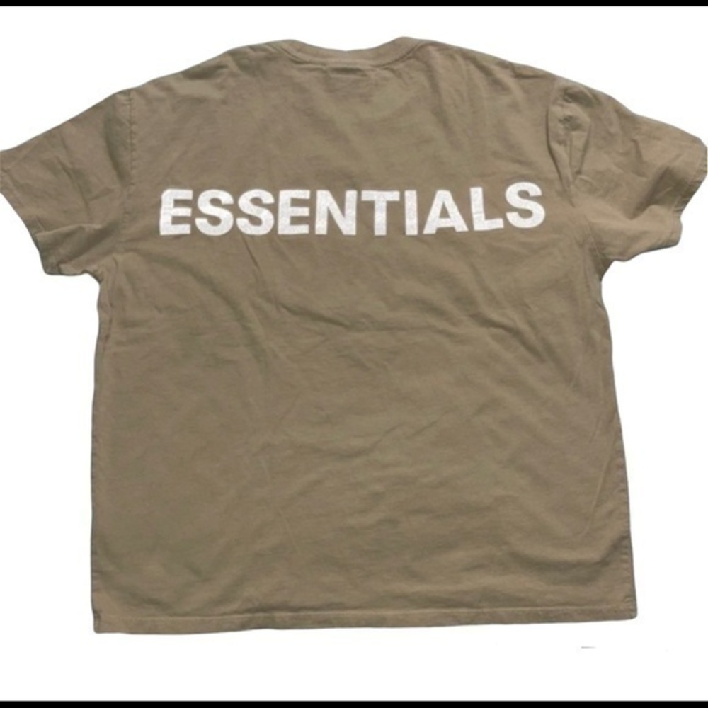 FEAR OF GOD ESSENTIALS Beige Reflective T-Shirt